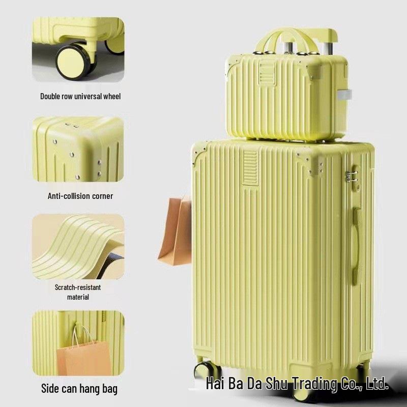 Women's Retro Large Capacity Trolley Case with Password Lock: Durable Travel Suitcase