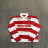 American Vintage Street Style Letter Embroidery Loose Fit Couple Sweatshirts Long Sleeve