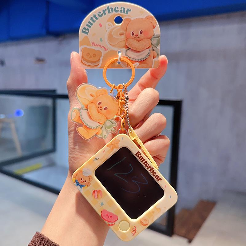 

Милый брелок-трубач в виде медведя - креативный подарочный кулон для пар Butter Bear Graffiti Drawing Board