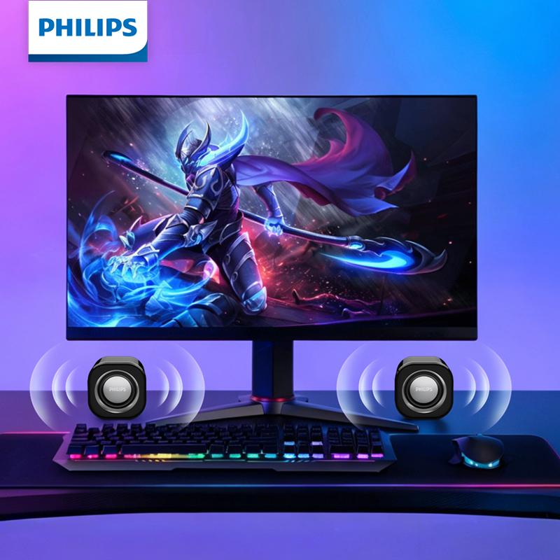 Philips SPA36 Desktop Speaker Dual-channel Stereo Metal Diaphragm Speaker Zero Delay Independent Inline Volume Control