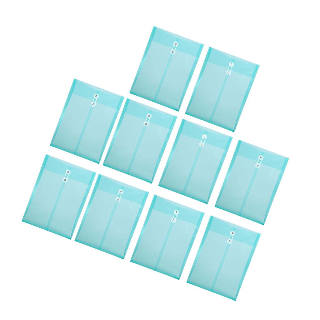 10Pcs Legal Size Envelopes with String Closure Expandable File Pouches Top Load File Folder Document Organizers Bag