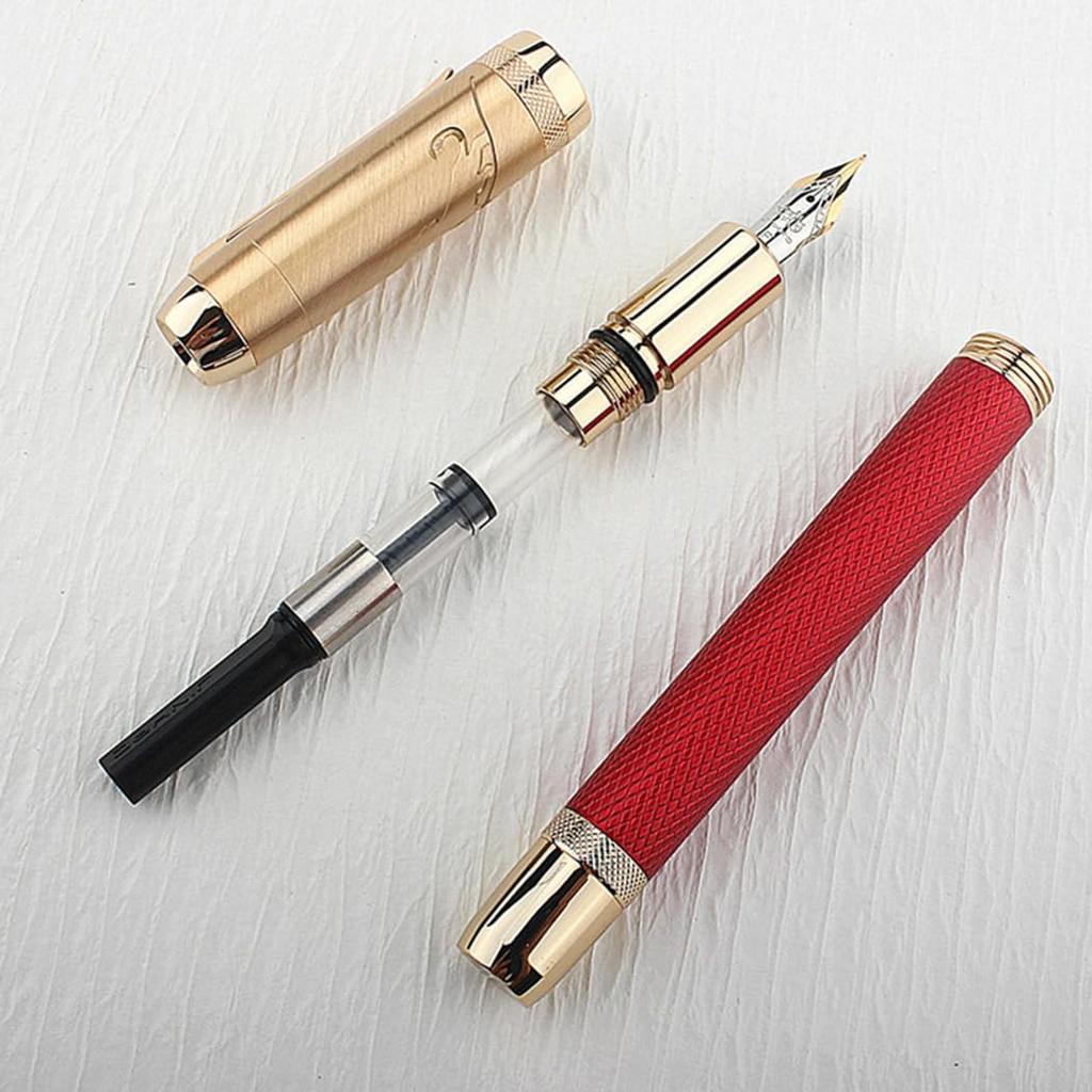 Ranvi Jinhao 92 Fountain Fine with Ink Converter Pen, Nib, (Red)