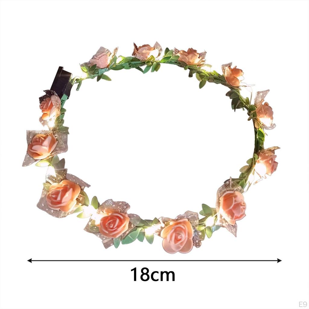 Flower Headband Creative LED Floral for Dressing Up Night Market