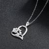 Collier Rose en Argent Sterling 925 Collier Pendentif Rose