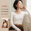 Women's Winter Thermal Brushed Round Neck Base Layer Top