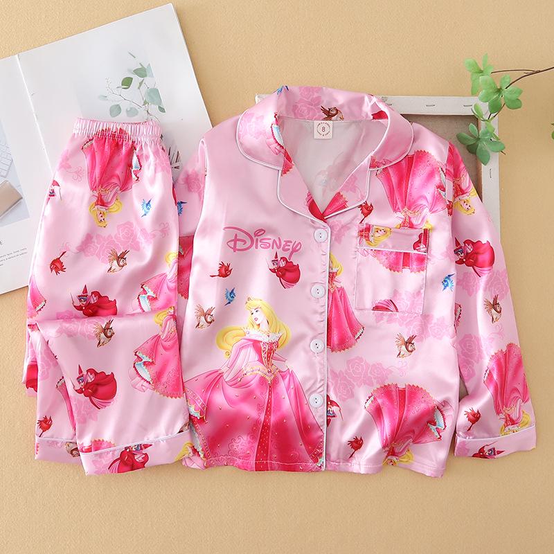 Southeast Asia Kids' Ice Silk Pajamas - Boys' Long Sleeve & Girls' Cardigan Set