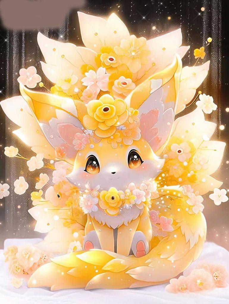 New Creative Nine Tailed Fox Fairy Car Pendant, Twelve Constellation Series Acrylic Home Decoration Pendant