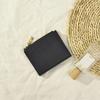 Retro Leather Short Wallet Large capacity Solid Color Zipper Purse Small Card Bag Gift