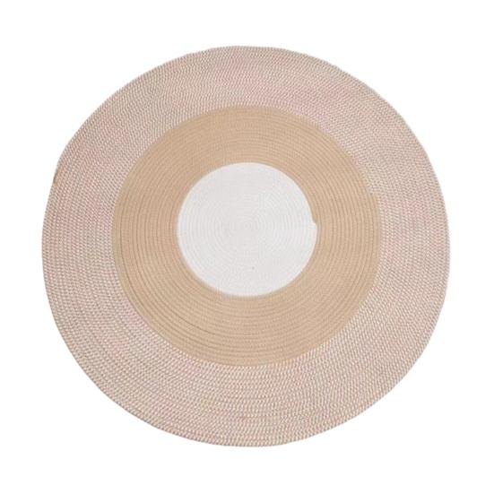 Katoenen Touw Kattenkleed Rond Kattenkrabkleed Zacht Wasbaar Vloerkleed met Kwasten Omkeerbaar Geweven Vloermat voor Slaapkamer Woonkamer Katten Rustplek