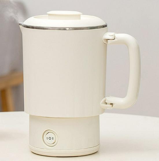 Compact 0.8L Portable Folding Electric Kettle: Ideal for Home, Travel, Dorm, or Hotel.