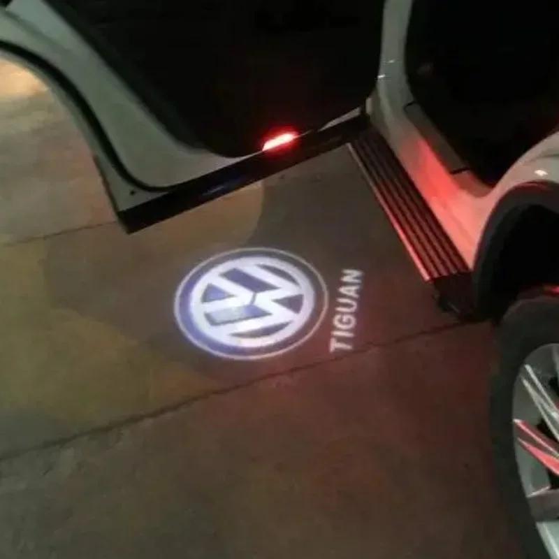 ZDFVU1 2/4P LED Car Door Logo Projector Light Accessories for VW R Golf 5 6 7 GTI GTD GTE Touareg CC Passat B6 B7 B8 B9 C6 C7 C8 Tiguan