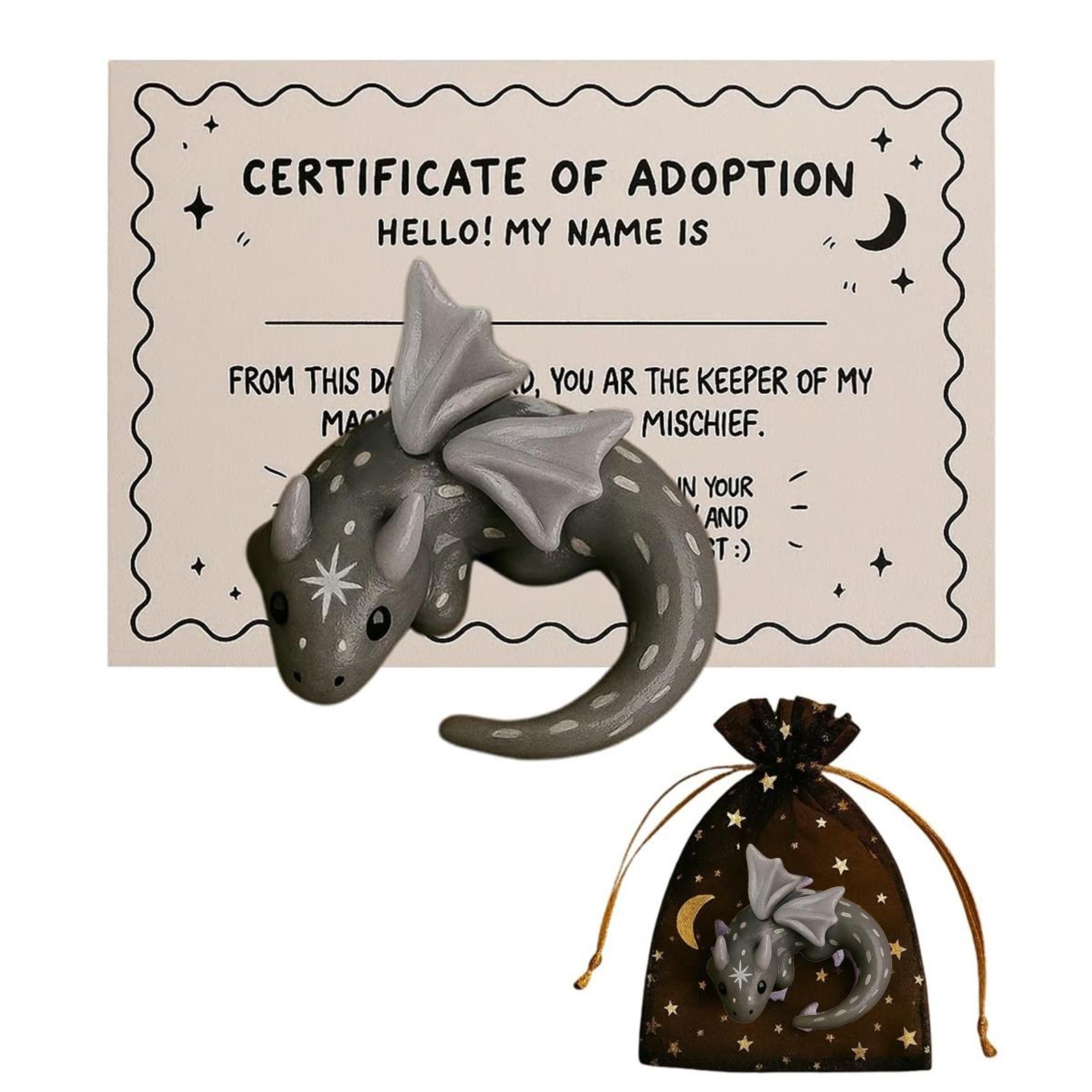 

Support Dragon Adoption Kit, Handmade Pocket Support Dragons Figurine, Small Collectible Dragon s Sculpture One Size