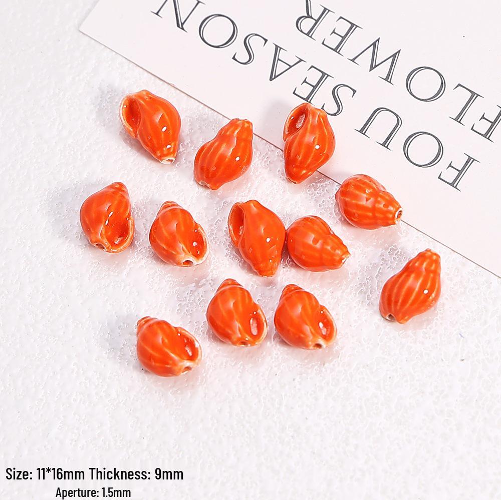 Hand-Painted Ocean Ceramic Beads: Tropical Fish, Starfish, and Seashell Shapes for DIY Jewelry