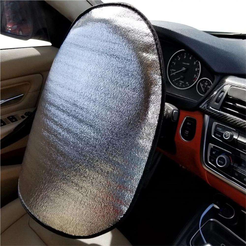 43*50cm Car Steering Wheel Cover Sun Shade Side Window Sun Visors Heat Reflector