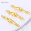33mm*6.5mm 18K Gold Plated Clasps For Jewelry,Brass End Clasps Connectors For Bracelet Making Supplies,DIY Jewelry Materials