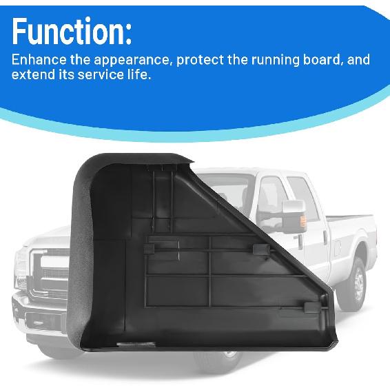 Running Board End Cap Rear Right Side Fits For 2015- Ford F150 F250 Replace FL3Z16A455BA FL3Z 16A455 BA FL34 16N453-BB5YZ9 FL34 16N45