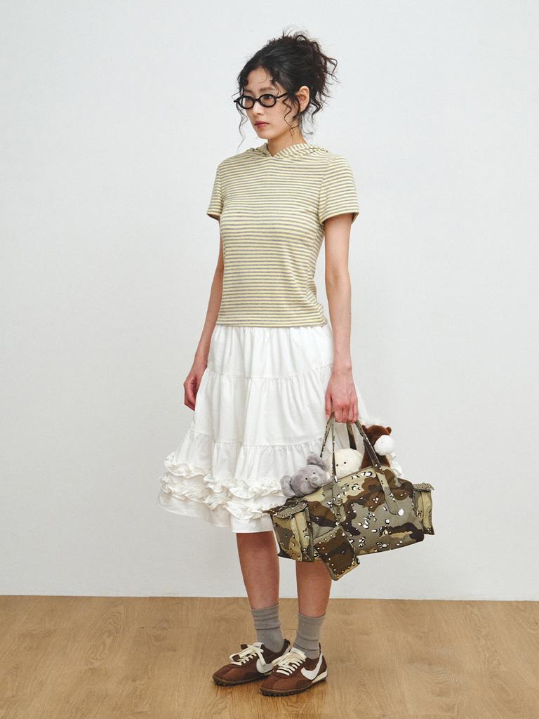 Peullijeupeulojegteu Can_Can Frill Skirt, White