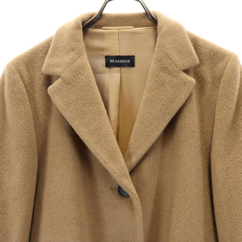 Jil Sander Italian Camel Hair Chester Coat 38 Beige Brown Women Used