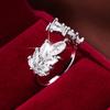 Elegant Wheat Ear Ladies' Ring: Adjustable Copper Band with Zircon Inlay