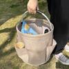 Picnic Basket Collapsible Organizer Bag with Exterior Pocket EVA Handle Splashproof Basket Large Capacity Storage Basket