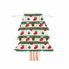 Tree Shaped Christmas Gift Bag Christmas Stockings Snowflakes Pattern Drawstring Bag Velvet Candy Bag Pendant Home Decoration