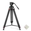 NEEWER 187cm Video Tripod with Fluid Damping QR and Cleaning Aluminum Camera Stand for DSLR Cameras and Large Professional Tripod for Video Maximum