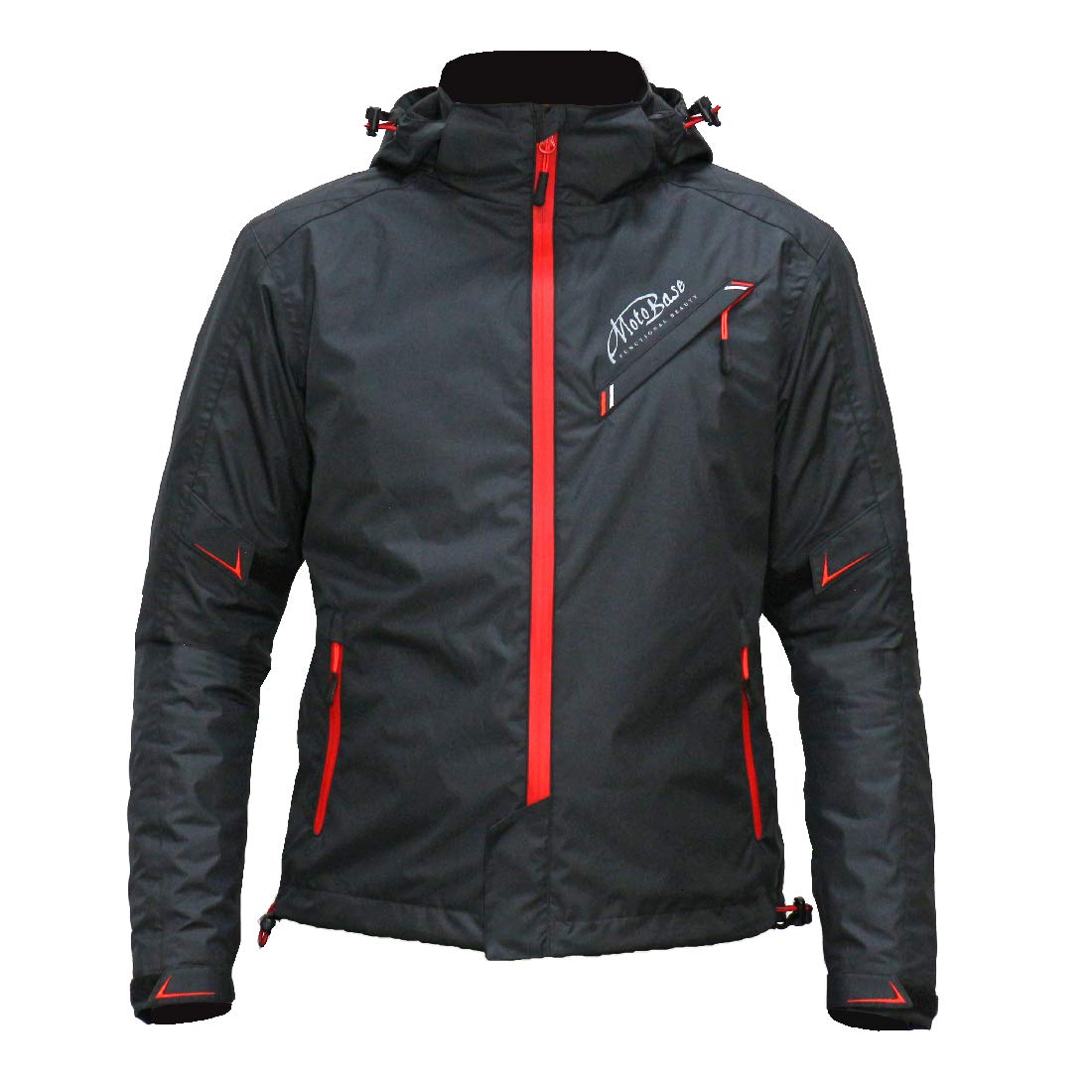 

MOTO BASE Модель Ветрозащитная и Водонепроницаемая Мотоциклетная Ветровка Весенне-Осенняя Куртка/Защитная Куртка/MBWB-01 (Черный/Красный/Светло-голубой)