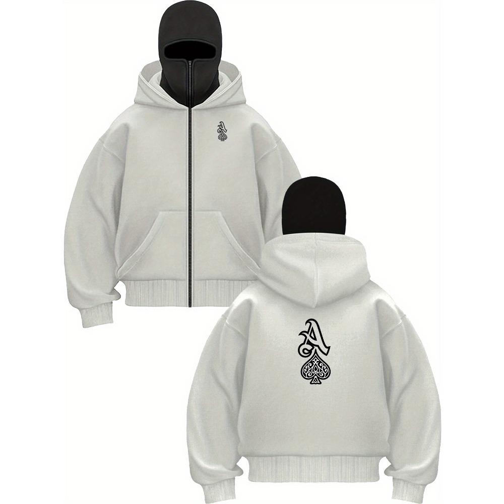 Pánská ležérní mikina s kapucí - Mikina na zip s jedinečným dvouvrstvým designem kapuce