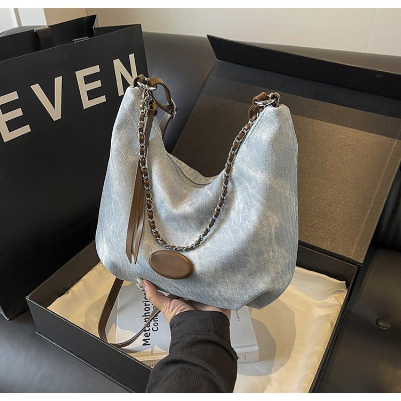 

Denim bag women s large-capacity new summer versatile leisure chain shoulder messenger bag dumpling bag