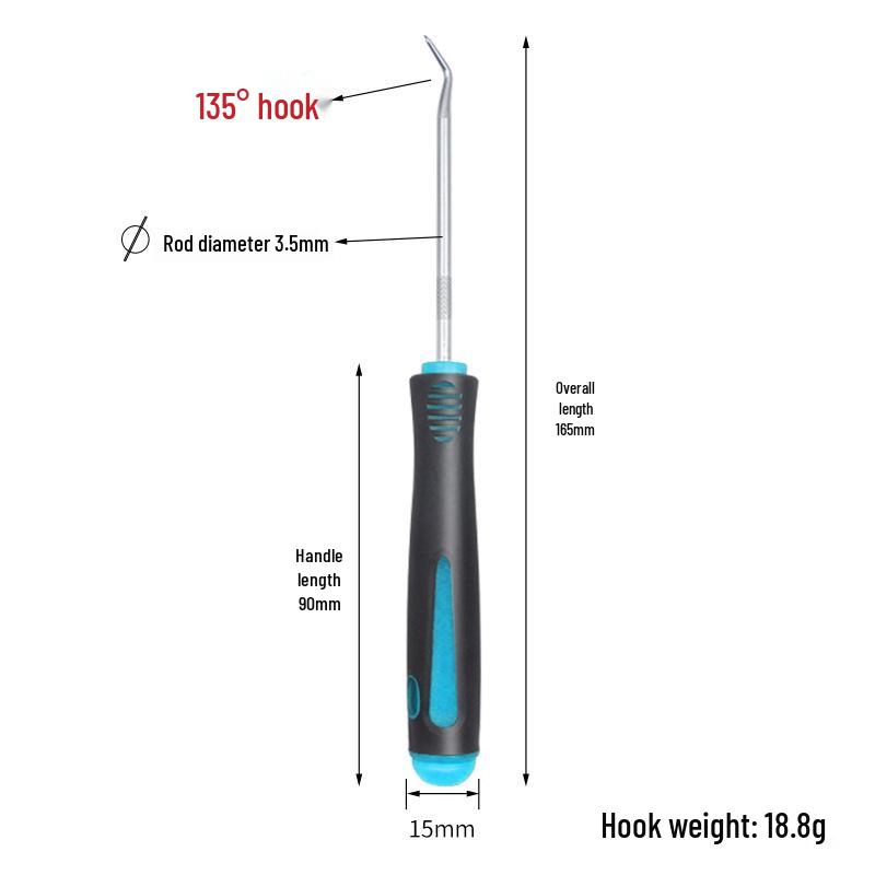 4-Piece Oil Seal & Tire Repair Tool Set - Includes Screwdriver Pullers and Hook Removers