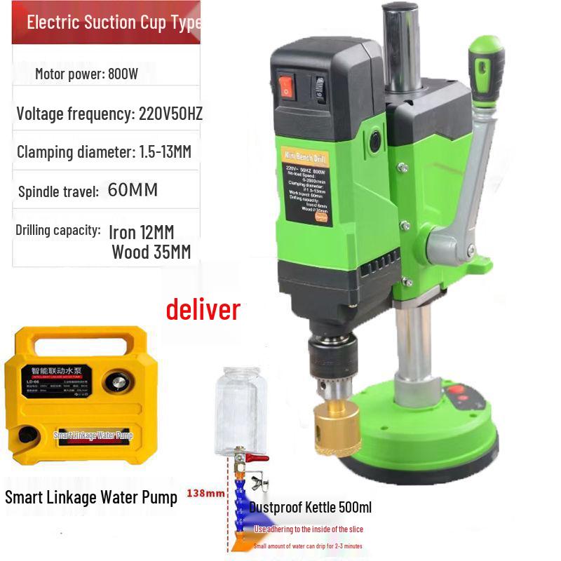 Desktop Suction Cup Water Drill for Glass, Ceramic, Tile, Rock & Aluminum