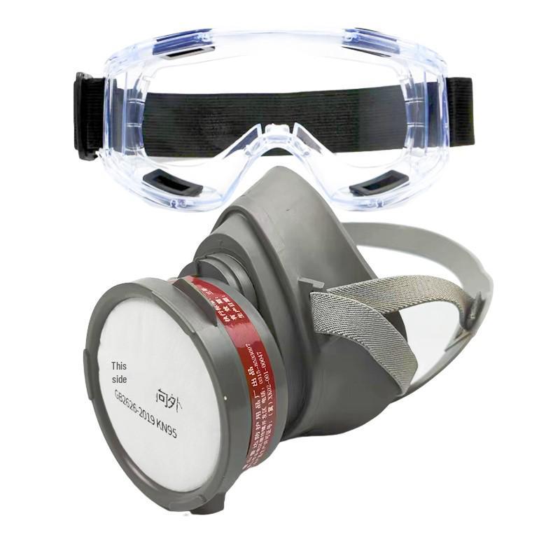 3200 Dustproof Half-Face Gas Mask for Toxic Chemicals, Spray Painting, and Formaldehyde Protection