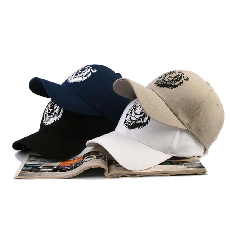 Oversized lion point ball cap baseball hat black