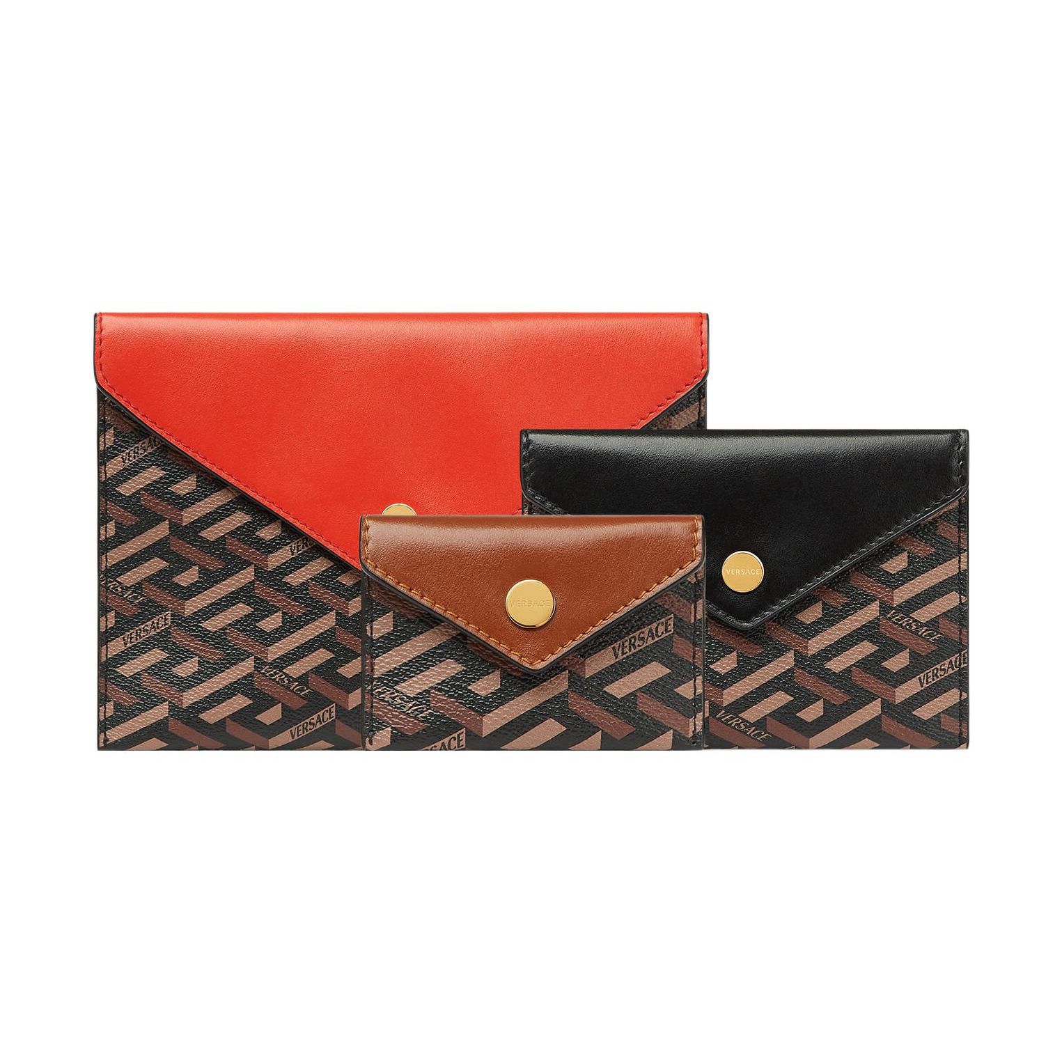 

Versace Classic Monogram Print Three-In-One Clutch Bag Women Clutch Bag Brown 1003762-1A01444-5B58V Basic Set (Bag+Dust Bag)
