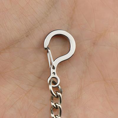 1Pc Small Mini 12Mm To 23Mm 316 Stainless Steel Spring Snap Hook Quick Release Carabiner Clasp Outdoor Fob Edc Tool Key Ring