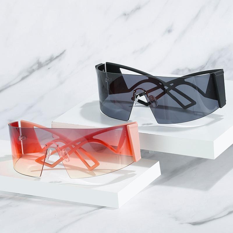 Fashion High Quality Futuristic Cool Sunglasses Personalized UV 400 Frameless One Piece Windproof Sunglasses for Women Men