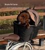 Large Capacity Foldable Blue Canvas Pet Carrier for Bicycle and Scooter