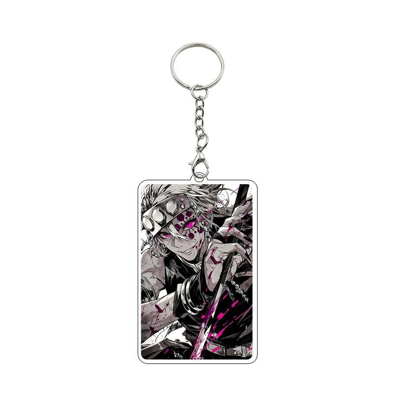 Anime 8cm Kamado Tanjiro Nezuko Agatsuma Zenitsu Cartoon Characters Acrylic Keychain Accessories Car Pendant Gifts Toy Wholesale