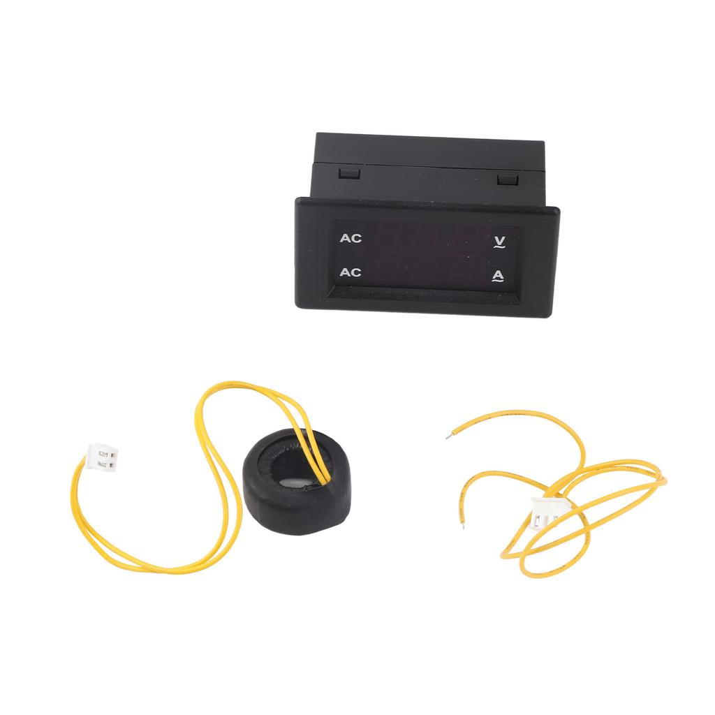 LED Digital Display AC 100.300V Voltmeter 0-100A   Meter(Red Red)