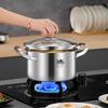 Німецька глибока каструля для супу з нержавіючої сталі 316 з подвійними ручками, харчова сталь 304, ідеальна для домашнього використання та стерилізації пляшечок для молока.