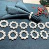 12Pcs Imitation Pearl Napkin Rings Set Elegant Rhinestone Napkin Holder Festive Celebration Table Decor for Wedding Party Banquet
