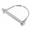 D Shape Safety Pin Lock Metallocking Silver Trailer Coupler
