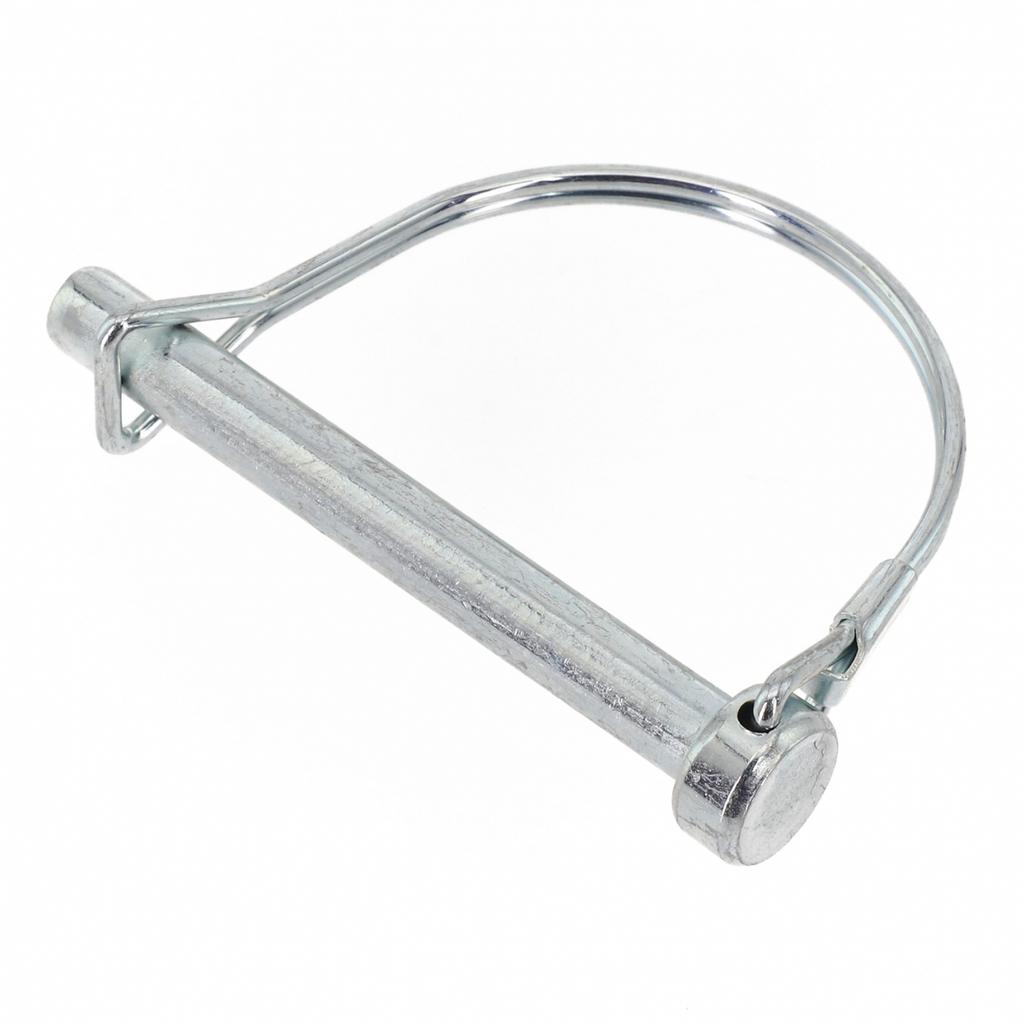 D Shape Safety Pin Lock Metallocking Silver Trailer Coupler