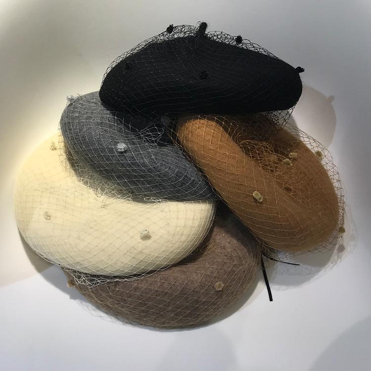 

Original big-name mesh retro bud beret British beret solid color octagonal hat female trend M（56-58cm） хакі