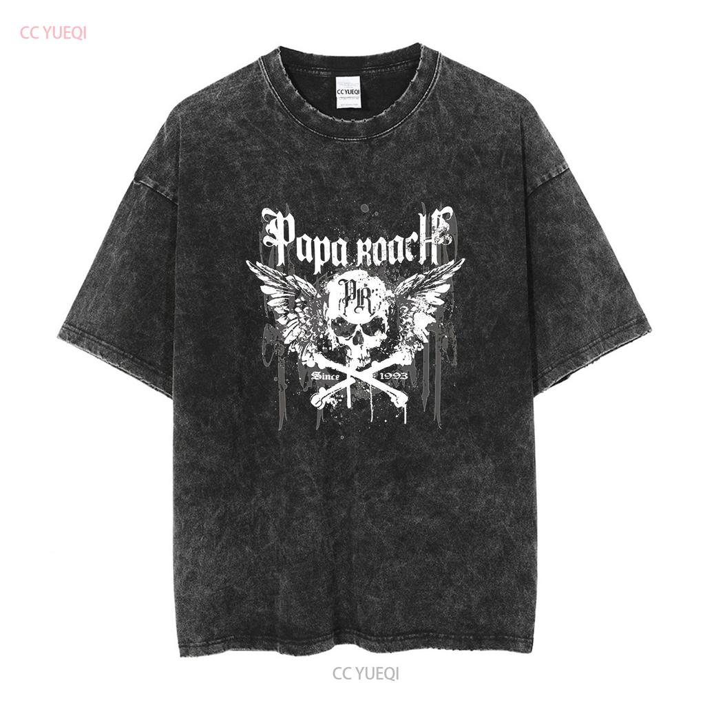 Papa Roach Since 1993 Black T Shirt S vintage Washed Breathable designer clothes Stretched streetwear Versatile Casual Slightly