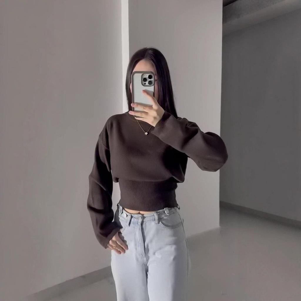 Women's Slimming Round Neck Long Sleeve Pullover Hoodie - Autumn 2025 Fashion