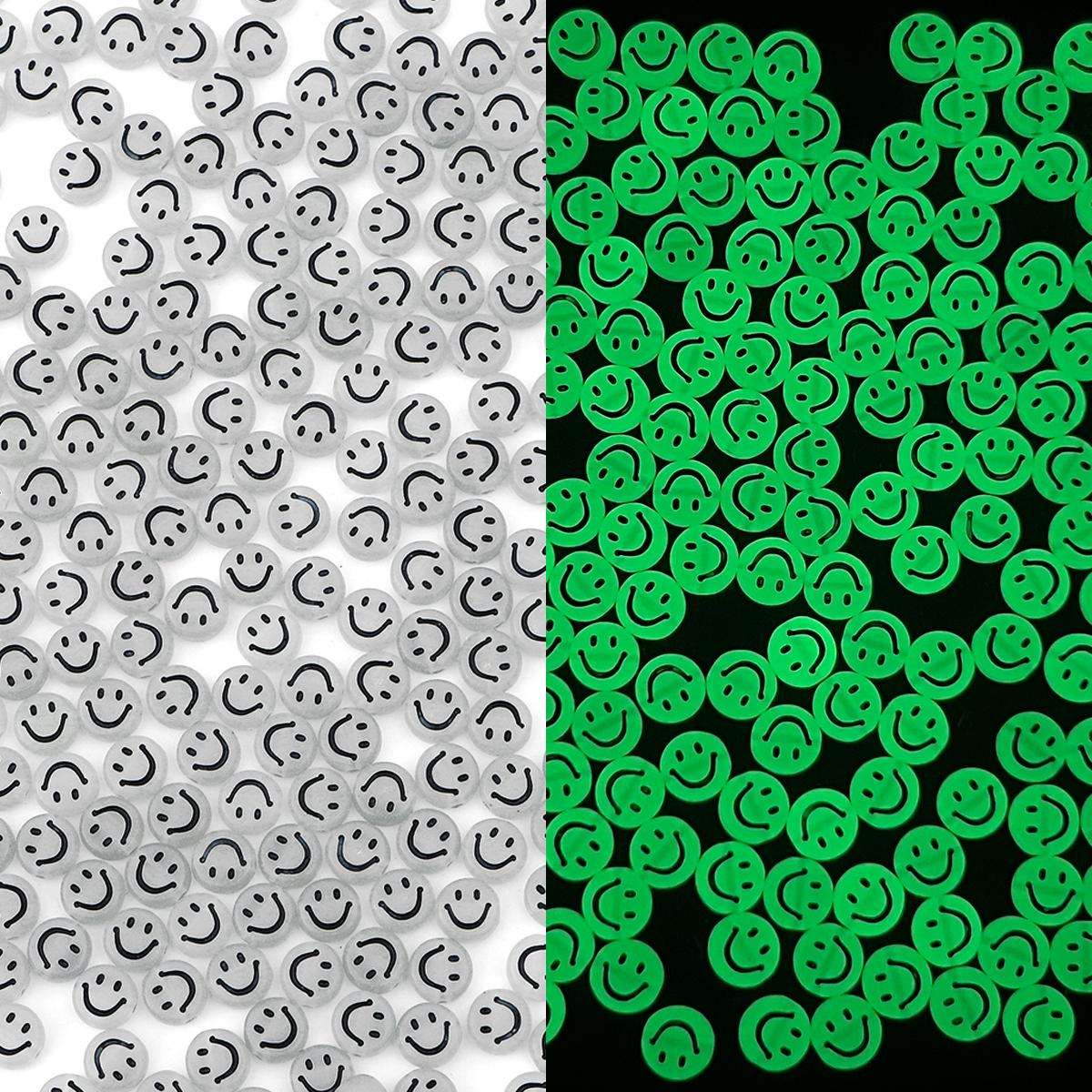 

100 шт. светящиеся бусины с надписью «Любовь» Алфавит акриловые разнесенные бусины для изготовления ювелирных изделий DIY Подвески браслет ожерелье
