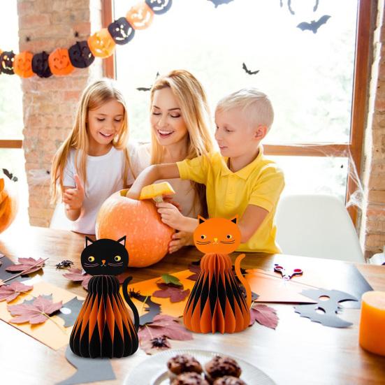 2 ks Halloweenské aranžovací rekvizity Super cool realistický vzor Socha ve stylu kočky Festivaly Halloweenská dekorace