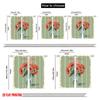 2pcs 2D flat printing Window Treatment Curtains red poppies vase living Polyester Without Electricity 0 Perfect for Decorations