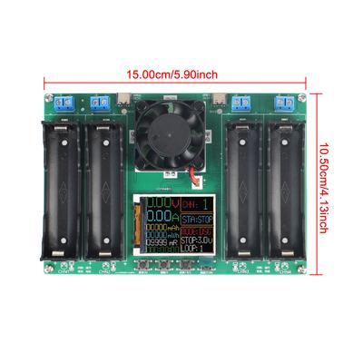 5V 18650 Lithium Battery Capacity Tester Resistance Analyzer 4 Channel Electronic Load Tester Type-C Dual Port Input